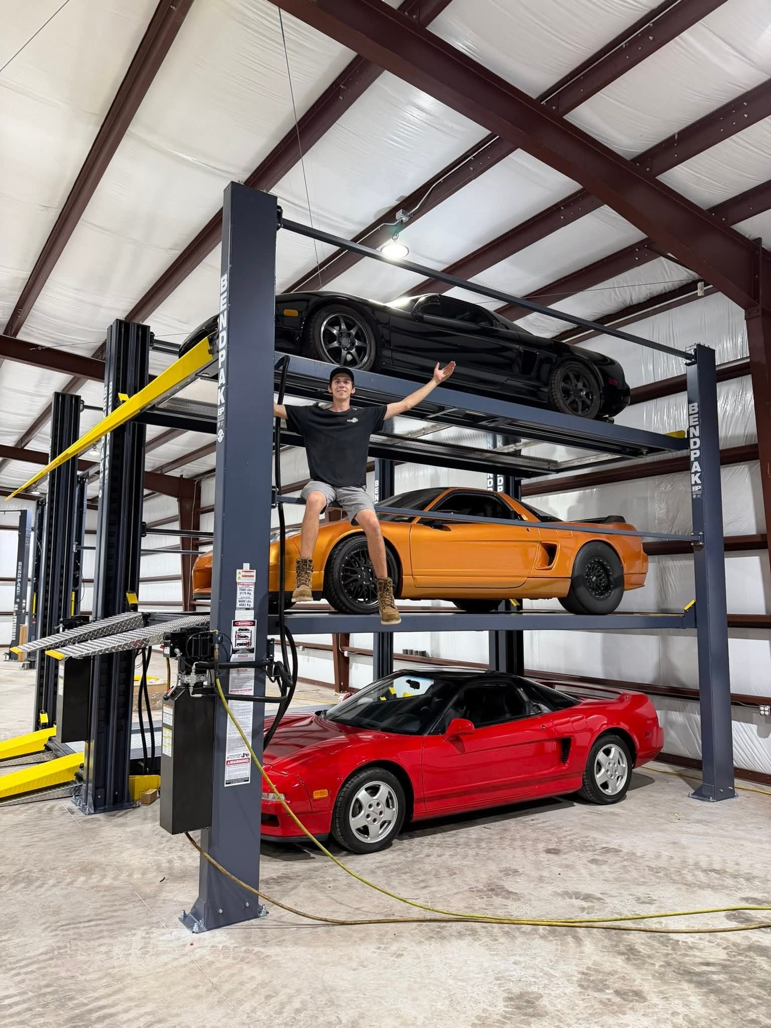 Two tier lift installation view